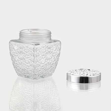 Glass jar for bulk products "pattern", 200 ml-1