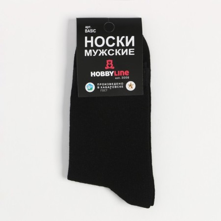 Male socks, black color, size 25-4