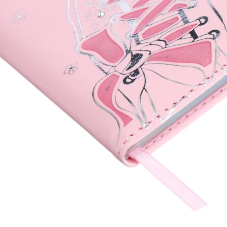 Universal Diary Grade 1-11, 48 sheets "Pink sneakers", solid cover of artificial leather, pancake embossing, rhinestones, embossing foil, block offset-2