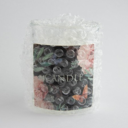A glass for a candle with a Candle sticker, 5 x 6 x 5 cm-5