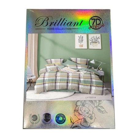 Brilliant bed linen, 175x210, 175x210, 70x70cm 2 pcs, microfiber, 100% polyester, 65 g/m-3