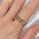 Xuping ring Status, white color in gold, size 18