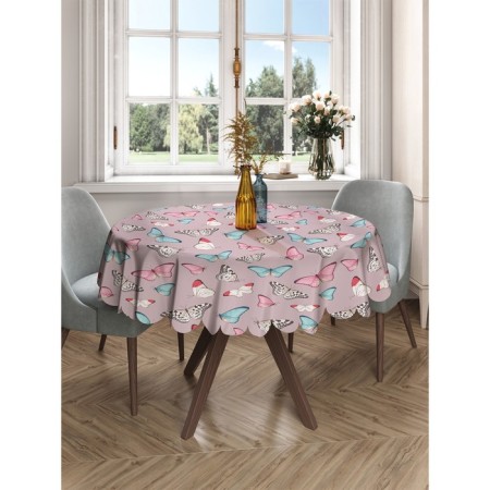 The tablecloth "abundance of butterflies", round, Saten, d = 150 cm-1