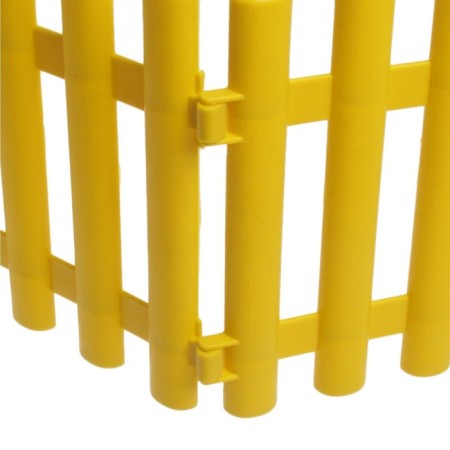 Decorative fence, 30 × 300 cm, 5 sections, plastic, yellow, Greengo-10