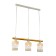 Suspended EVOLUCE lamp. Sle114503-03. Abiritto. 3x60 watts, E27, 60x10x20.5 cm, white color, light wood