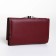 Women's wallet on the button, burgundy color