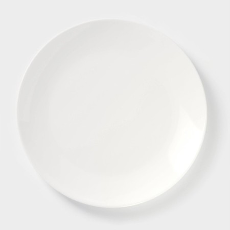 Porcelain plate lunch with a thickened edge Wilmax Olivia Pro, D = 23 cm, white color
