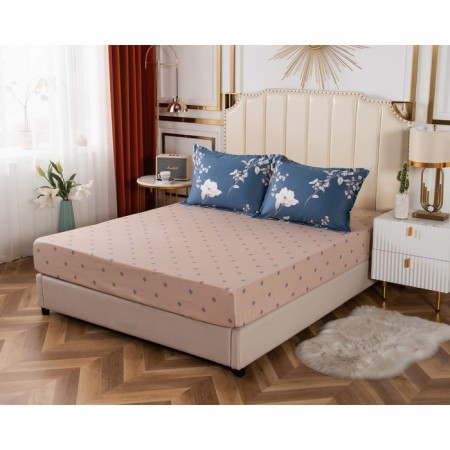 Sheet with pillowcases "Dolly", size 160x200x30 cm, 50x70 cm - 2 pcs, color blue