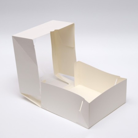 Confectionery packaging with a window, white, 21 x 21 x 10 cm-2