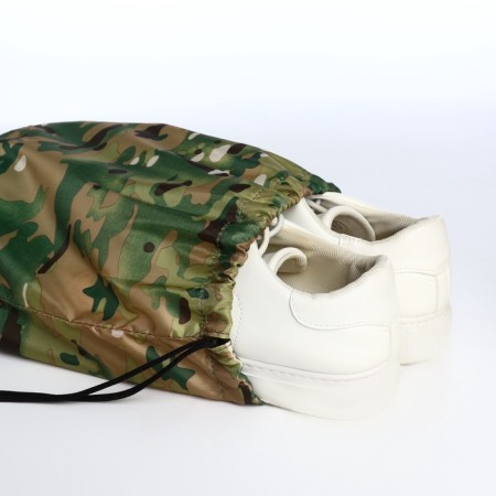 A bag for shoes on a lace, "ZFTS", a reflective strip, camouflage color-3