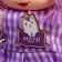 Doll "Anya", with a brooch, 29 cm
