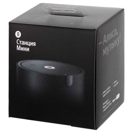 Smart Column "New Yandex Mini Station", Voice Assistant Alice, 10 W, Black-6