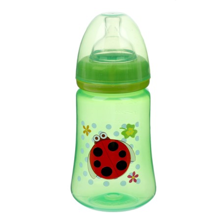 A bottle for feeding with a wide throat, 250 ml, from 0 months., Mix color-6