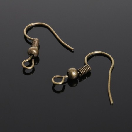 Schwenzi-crush with bead (set of 5 pairs), bronze color