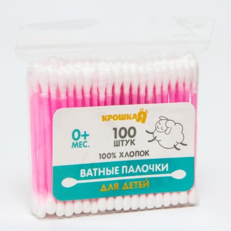 Cotton sticks, package 100 pcs., Plastic, color mix-4