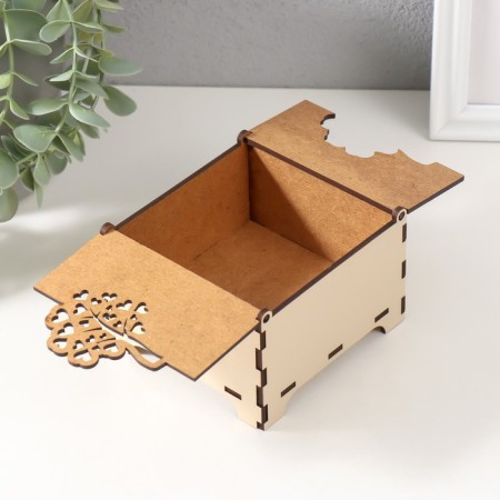 Combined box "Wood with hearts" 10.5x10x7 cm-3