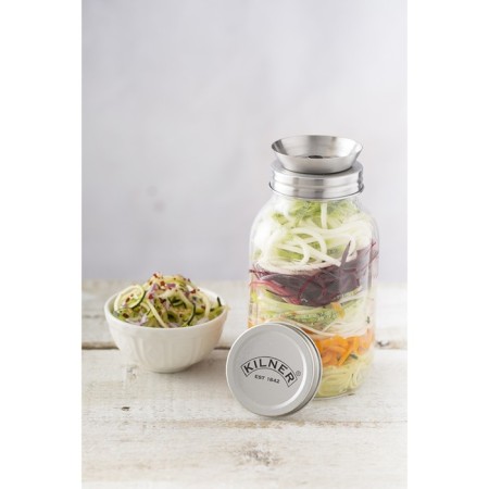 Bank with spiralizer Kilner, glass, 1 liter-8