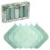 Set of towels "season", size 30x30 cm, mint color, 5 pcs