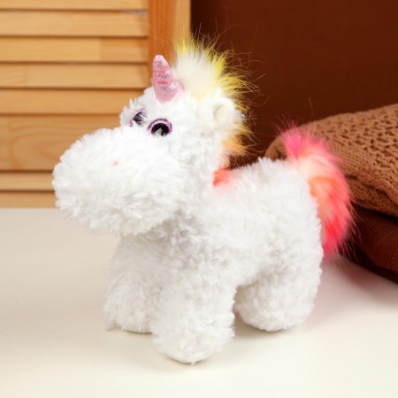 Soft toy "Unicorn", 23 cm, white color-2