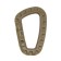 Tactical carbine d-shaped tundra, 84x56x7 mm, khaki color