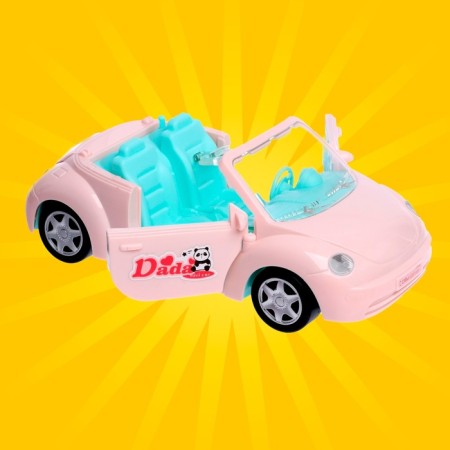Lyna baby doll on a trip with a car, pet and accessories, mix-6