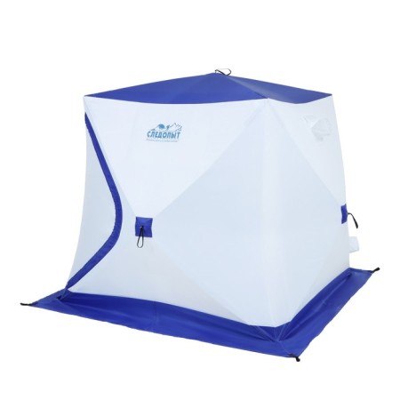 Tent Winter Cube "Ranger", 3-local, 3 layers, white-blue color