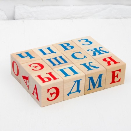 Cubes "Alphabet", 12 pcs.-1