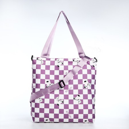 Шопер на молнии, цвет сиреневый-3