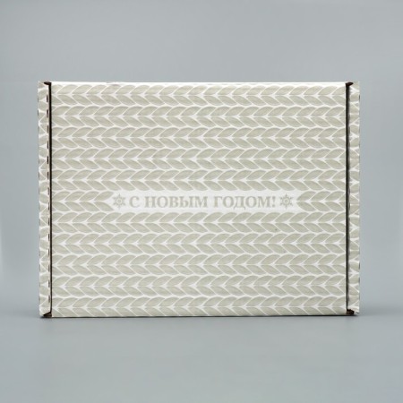 Box the team “Happy New Year!”, White, 27 x 21 x 9 cm, New Year-3