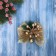 Jewelry jewelry "spruce composition" (set 2 pcs) Bant with print, 13x12 cm, gold