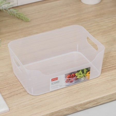 SCANDI storage basket, 3.1 l, 24 × 17 × 9 cm, transparent color-2
