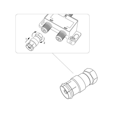 Antenna adapter (ploter f - nest tv), (1pc) rexant-4