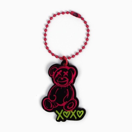 Acrylic key a keychain on the chain "Bear", 3.7 x 9 cm