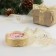 Kapron tape with embossing "Figure snowflakes", 25 mm × 23 ± 1 m, beige/gold color