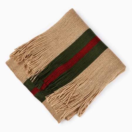Male scarf, beige color, size 170x21