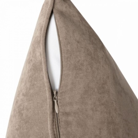 Decorative pillowcase "Tina", size 45x45 cm, dark beige color-1
