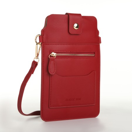 Female bag, cross-bodi, on the magnet, the color is red-2