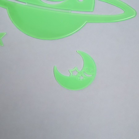 Phosphorus sticker "Planet" with adhesive pads set of 3 pcs mix 29.5x25 cm-6