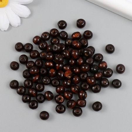 Beads for creativity tree "dark brown" d = 0.8 cm set 20 g-1