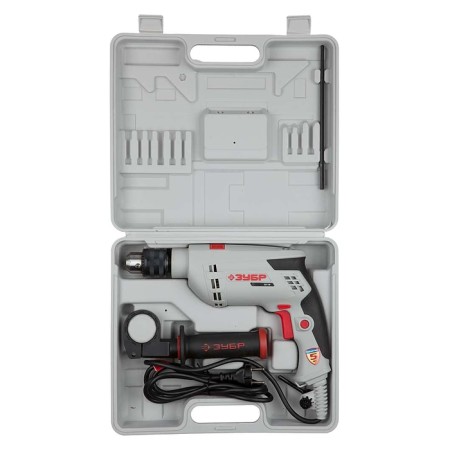 Drill "Zubrov", cartridge 13 mm, reverse 0, 0-3000 rpm, 0-48000 beats/min, 780 watts, case-1