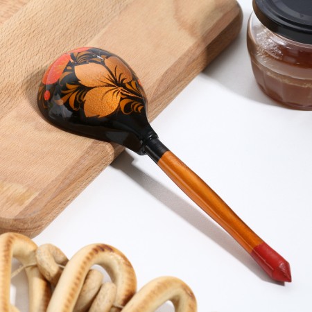 Spoon Poloba "Khokhloma", traditional painting-1