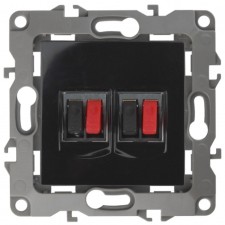 Double audio socket, IP20, era12, black