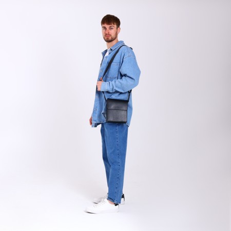 Male bag, black color-4