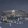 Organizer for storage "Mountains", with a lid, glass, with a mirror -bottom, 1 section, 20 × 16 × 6.5 cm, the color is transparent/copper