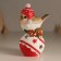 Souvenir Polystone Light "Bird in a hat with pompons on a Christmas ball" 7.5x9.5x15 cm