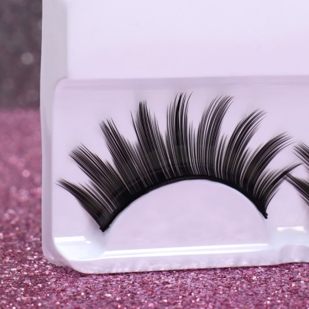 Falled eyelashes "doll", without glue, black color-2