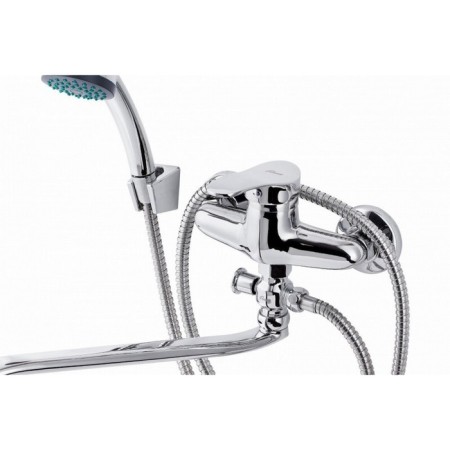 FAUZT FZS-614-116 bathtub mixer, single-leaf, pour 340 mm, watering can, chrome-1