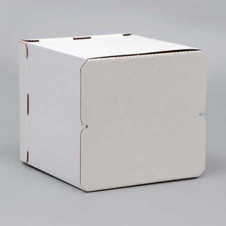 Box for a cake with a window, "heart", white, 26 x 26 x 30 cm-3