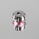 Rhinestones are sewing "circle", in the frame, d = 10 mm, 20 pcs, pink color