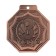 Prize medal "3 place", d = 5 cm., Bronze color